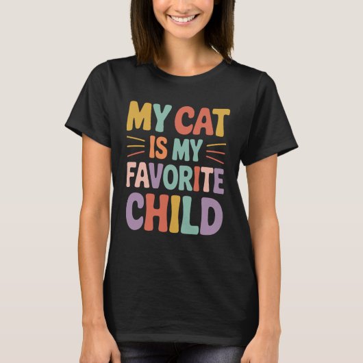 猫ママ 猫パパ Tシャツ (正面)