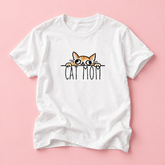 猫ママ 猫好きイラスト Tシャツ