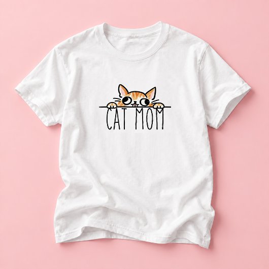 猫ママ 猫好きイラスト Tシャツ