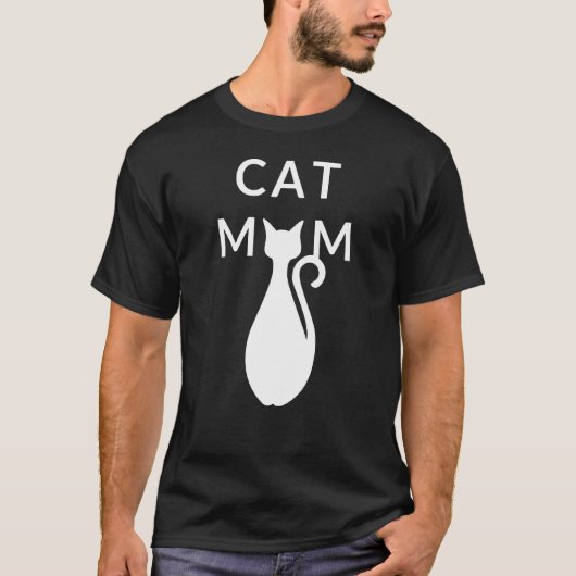 猫ママ 猫母 ねこかあさん 猫好きのアイデア Tシャツ (正面)