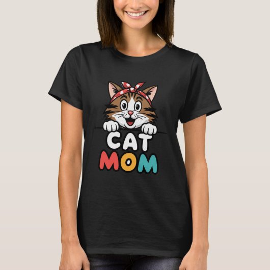 猫ママ Tシャツ (正面)