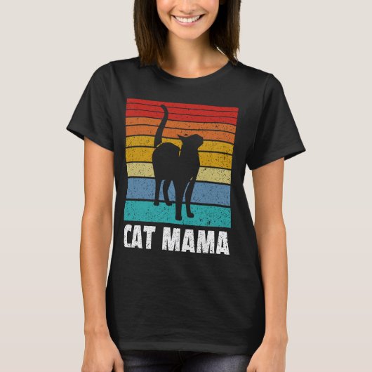 猫ママ Tシャツ (正面)