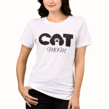 猫ママTシャツ - かわいい猫の文字