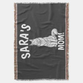猫ママTシャツ、名入れ、メインクーン、帽子 スローブランケット (正面縦)