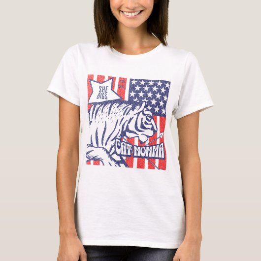 猫ママTシャツ(子猫母親猫好き) Tシャツ (正面)