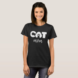 猫ママTシャツ - 文字入りキュートな猫 Tシャツ