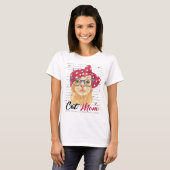 猫ママTシャツ 誕生日 プレゼント 猫好きへのギフト Tシャツ (正面フル)