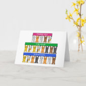 猫マンガを寄付してくれてありがとう。 カード (黄色い花)