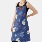 猫マーメイド、テクスチャのシームレスなパターン。 エプロン (インサイチュ)