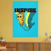 猫マーメイドASLスパイラインスパイアル写真ノート キャンバスプリント (インサイチュ (リビング))