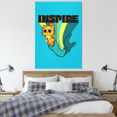 猫マーメイドASLスパイラインスパイアル写真ノート キャンバスプリント (インサイチュ (寝室))