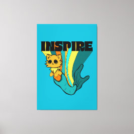 猫マーメイドASLスパイラインスパイアル写真ノート キャンバスプリント