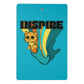 猫マーメイドASLスパイラインスパイアル写真ノート ミニクリップボード (裏面)