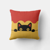 猫ミニマルな猫のぞき クッション (裏面)