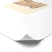 猫ミニマル3選ラインアート ポスター (角)