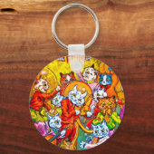 猫ミュージカルバンド キーホルダー (正面)