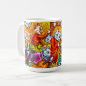 猫ミュージカルバンド コーヒーマグカップ (正面左)