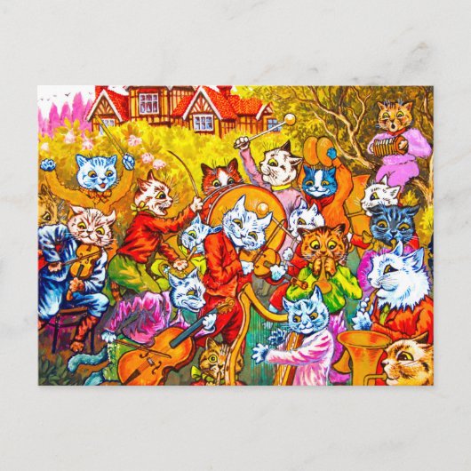 猫ミュージカルバンド ポストカード (正面)