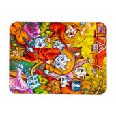 猫ミュージカルバンド マグネット (横)