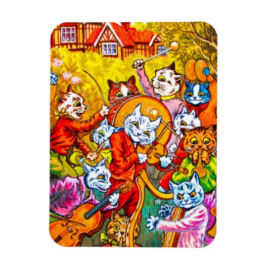 猫ミュージカルバンド マグネット (縦)