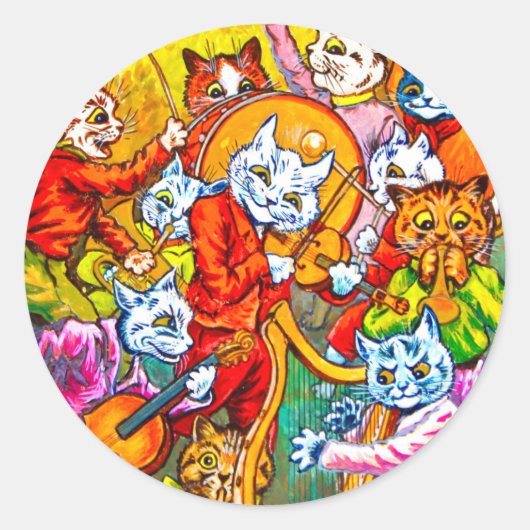 猫ミュージカルバンド ラウンドシール (正面)