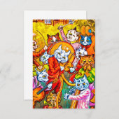 猫ミュージカルバンド 招待状 (正面/裏面)