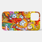 猫ミュージカルバンド Case-Mate iPhoneケース (裏面 (横))