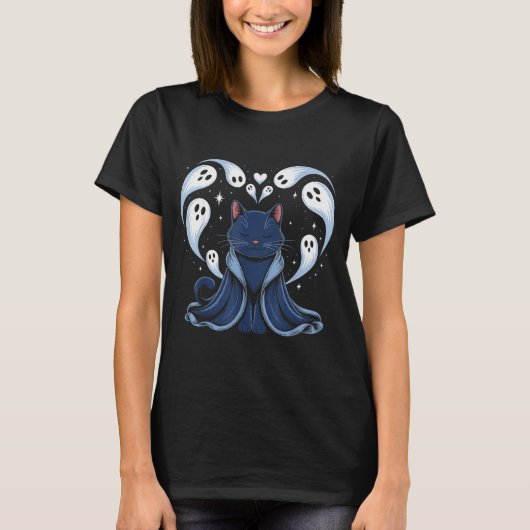 猫ミームの魔法使い ソーキー ファンタジー キティ Tシャツ (正面)