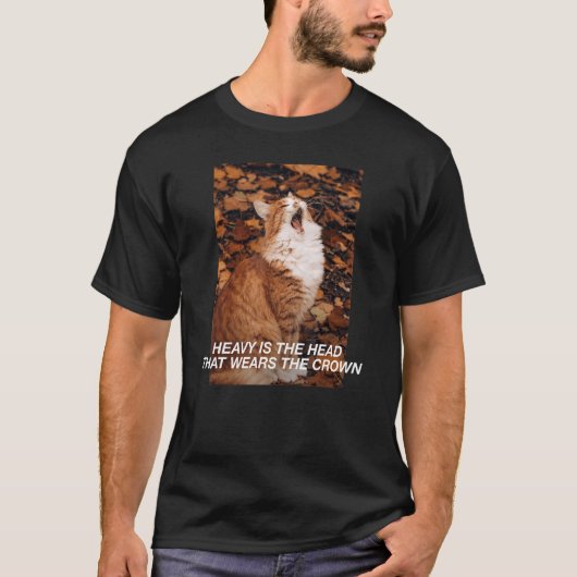 猫ミーム皮肉なジョーク風変わりばかダークハム Tシャツ (正面)
