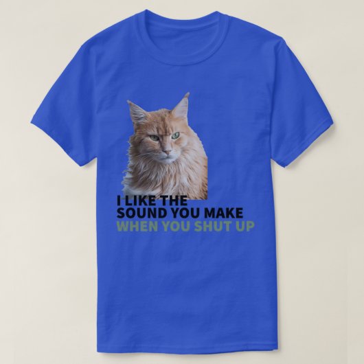 猫ムード閉めたときの音が好き Tシャツ (デザイン正面)