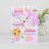 猫メイドのパームメイド誕生日招待状 招待状 (スタンド正面)