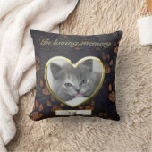 猫メモリアル素朴ポープリント写真パーソナライズされた クッション (ブランケット)