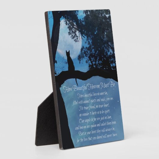 猫メモリアル美しい天国はプラーク フォトプラーク (側面)