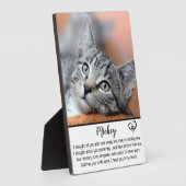 猫メモリアル – ペットロス記念品ギフト – 猫悔やみや弔慰 フォトプラーク (側面)