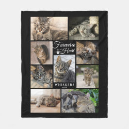 猫メモリアルFUREVER IN MYハート9 Photo Collage フリースブランケット