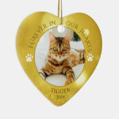 猫メモリアルFUREVER IN OURハート写真記念 セラミックオーナメント (右)