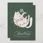 猫メリーおもしろい・クリスマス・グリーティング シーズンカード (正面/裏面)