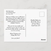 猫メリーの人々へのクリスマス挨拶ポー ポストカード (裏面)