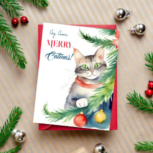 猫メリーの人々へのクリスマス挨拶 ポストカード