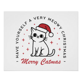 猫メリーは自分にクリスマスの香りがする ポスター