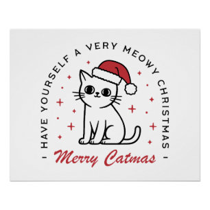 猫メリーは自分にクリスマスの香りがする ポスター