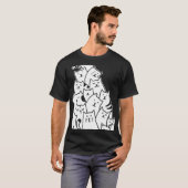 猫メリーロのおもしろいクリスマス Tシャツ (正面フル)