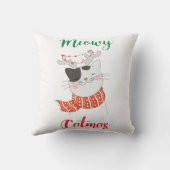 猫メリー枕 – かわいい猫好きクリスマス クッション (裏面)