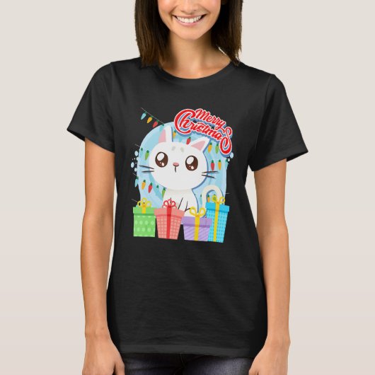猫メリー猫の子1 Tシャツ (正面)
