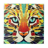 猫モザイク数々のカラーの美しい子猫の声 タイル (正面)