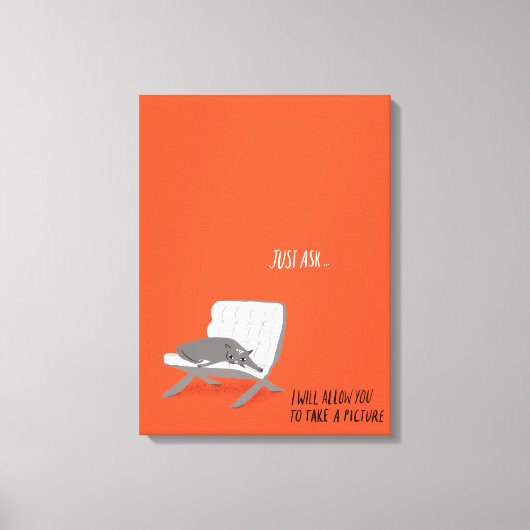 猫モダンたち頼- Just  キャンバスプリント (正面)