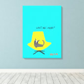 猫モダンたち – 愛すべきでないものは? キャンバスプリント (インサイチュ (ウッドフロア))