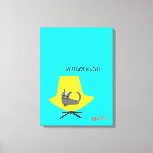 猫モダンたち – 愛すべきでないものは? キャンバスプリント (正面)