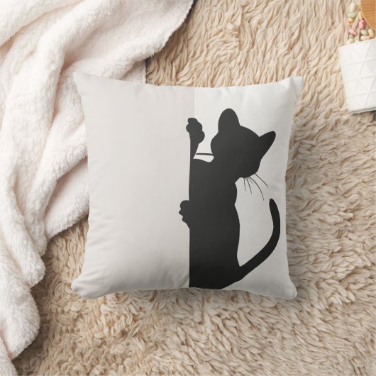 猫モダンミニマルの光のピーク クッション (ブランケット)