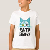 猫モダンユーモア皮肉ブラックはっきりしたタイポグラフィ Tシャツ (正面)